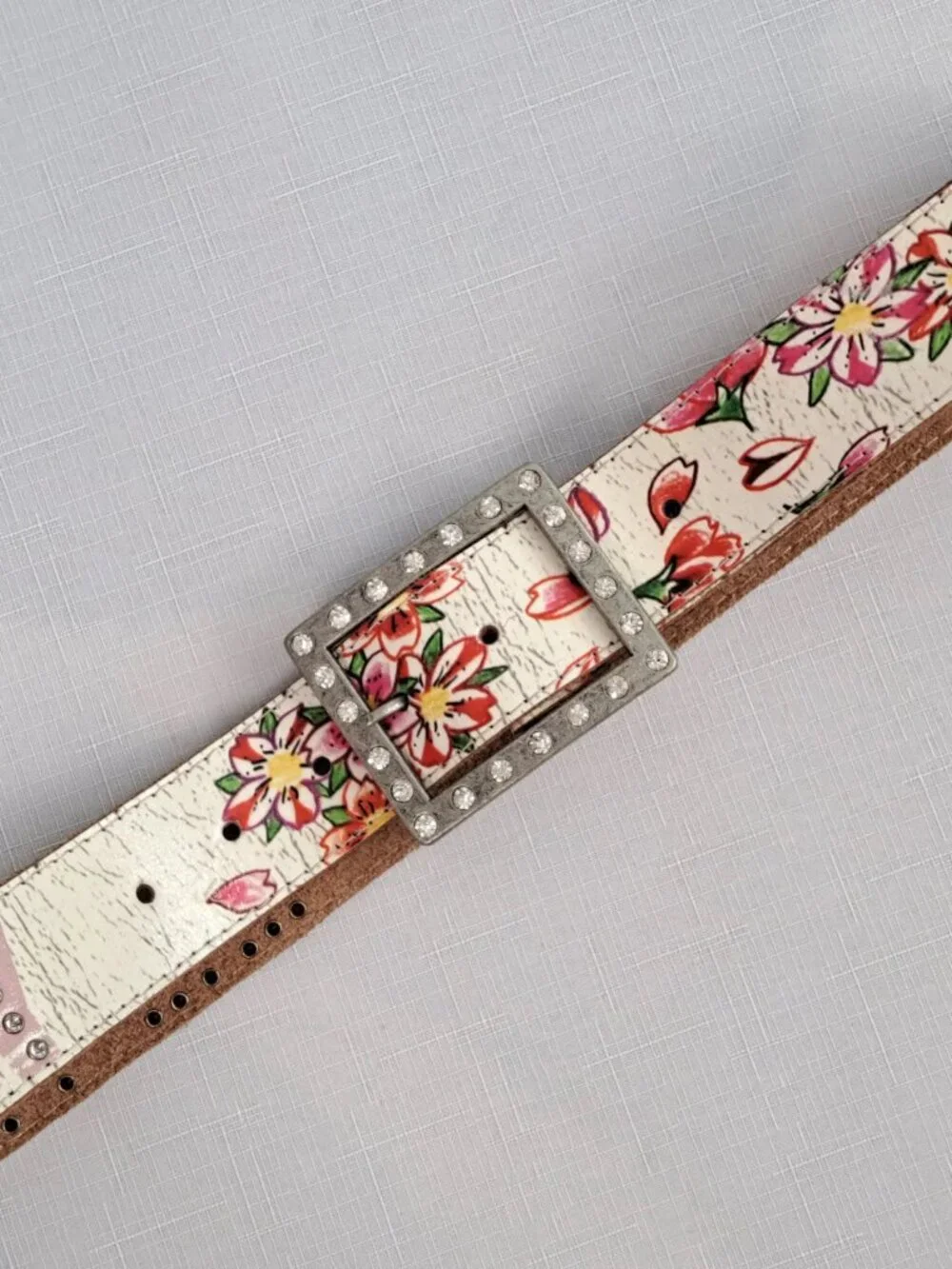 Vintage ED HARDY Koi Fish Leather Belt